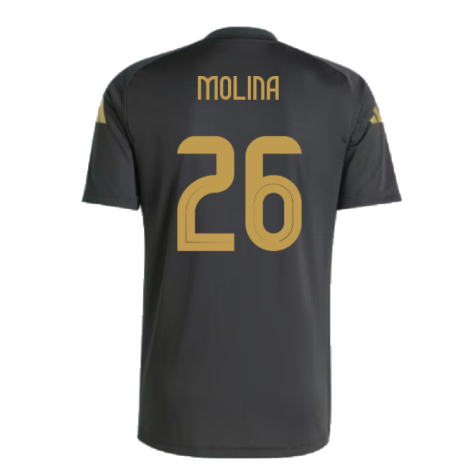 2024-2025 Argentina Pre-Match Shirt (Black) (MOLINA 26)
