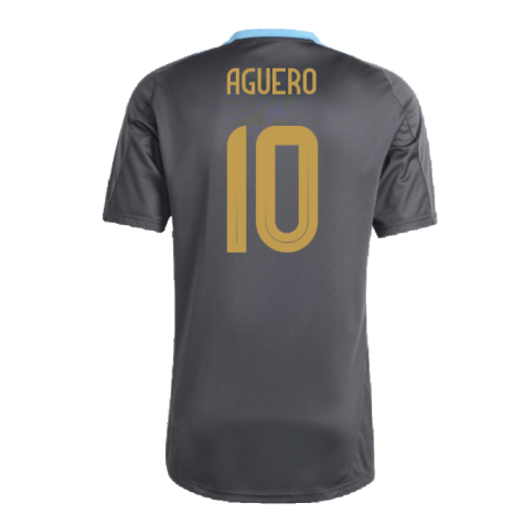 2024-2025 Argentina Training Jersey (Carbon) (AGUERO 10)