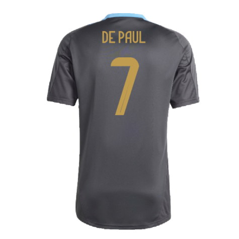 2024-2025 Argentina Training Jersey (Carbon) (DE PAUL 7)