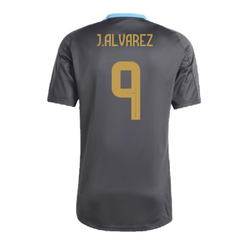 2024-2025 Argentina Training Jersey (Carbon) (J.ALVAREZ 9)