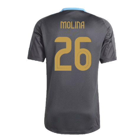 2024-2025 Argentina Training Jersey (Carbon) (MOLINA 26)