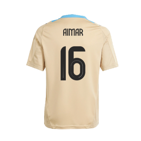 2024-2025 Argentina Training Jersey (Hazy Beige) (AIMAR 16)