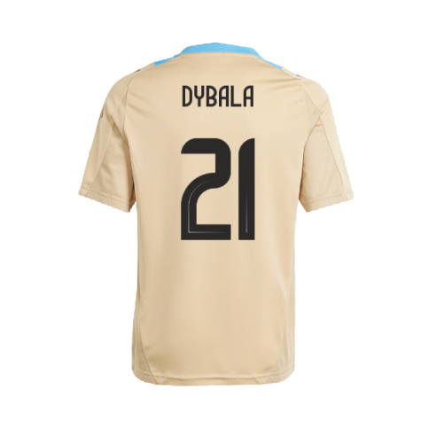 2024-2025 Argentina Training Jersey (Hazy Beige) (DYBALA 21)