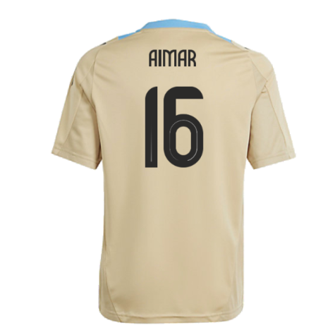 2024-2025 Argentina Training Jersey (Hazy Beige) - Kids (AIMAR 16)