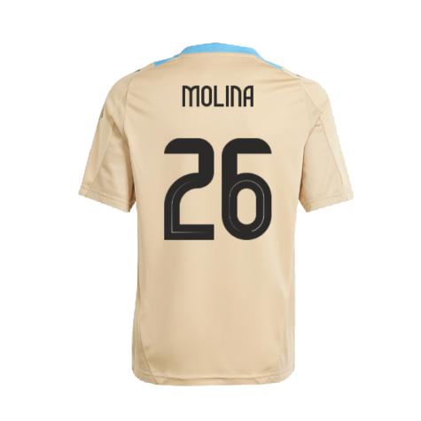 2024-2025 Argentina Training Jersey (Hazy Beige) (MOLINA 26)