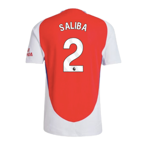 2024-2025 Arsenal Authentic Home Shirt (Saliba 2)