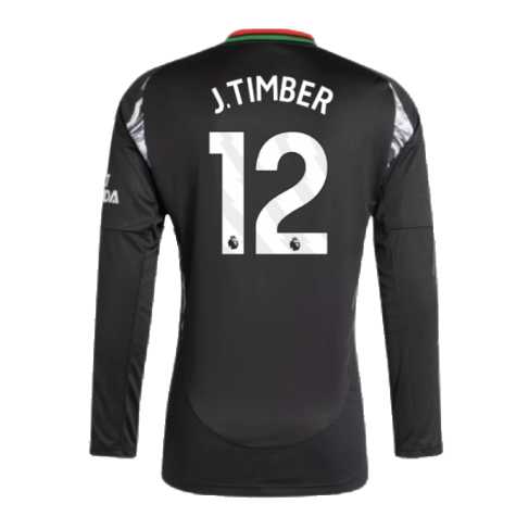 2024-2025 Arsenal Away Long Sleeve Shirt (J.Timber 12)