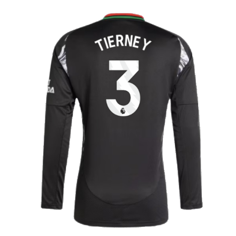 2024-2025 Arsenal Away Long Sleeve Shirt (Tierney 3)