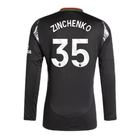 2024-2025 Arsenal Away Long Sleeve Shirt (Zinchenko 35)