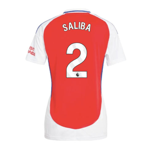 2024-2025 Arsenal Home Shirt (Womens) (Saliba 2)