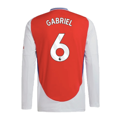 2024-2025 Arsenal Long Sleeve Home Shirt (Gabriel 6)