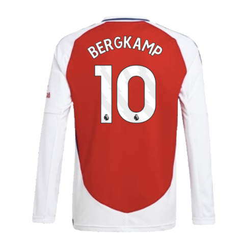 2024-2025 Arsenal Long Sleeve Home Shirt (Kids) (Bergkamp 10)