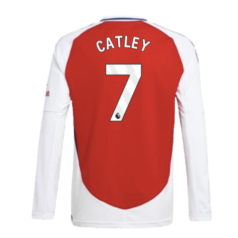 2024-2025 Arsenal Long Sleeve Home Shirt (Kids) (Catley 7)