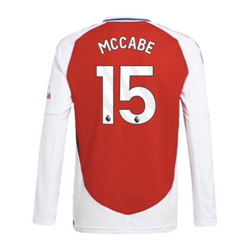 2024-2025 Arsenal Long Sleeve Home Shirt (Kids) (McCabe 15)