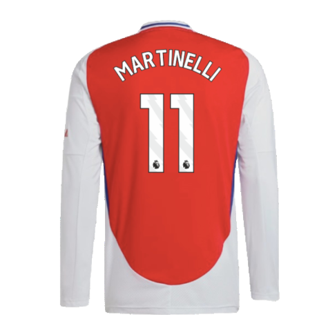 2024-2025 Arsenal Long Sleeve Home Shirt (Martinelli 11)