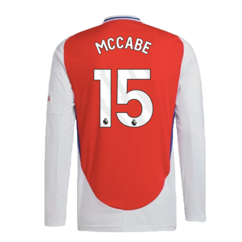 2024-2025 Arsenal Long Sleeve Home Shirt (McCabe 15)