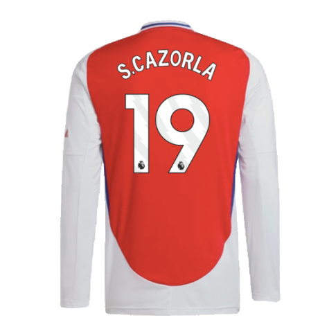 2024-2025 Arsenal Long Sleeve Home Shirt (S.Cazorla 19)