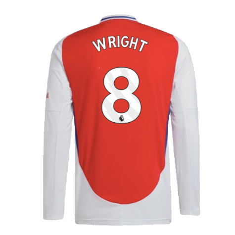 2024-2025 Arsenal Long Sleeve Home Shirt (Wright 8)