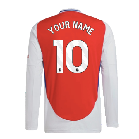 2024-2025 Arsenal Long Sleeve Home Shirt (Your Name)