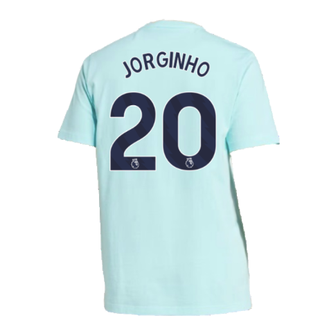 2024-2025 Arsenal Seasonal Tee (Clear Aqua) (Jorginho 20)