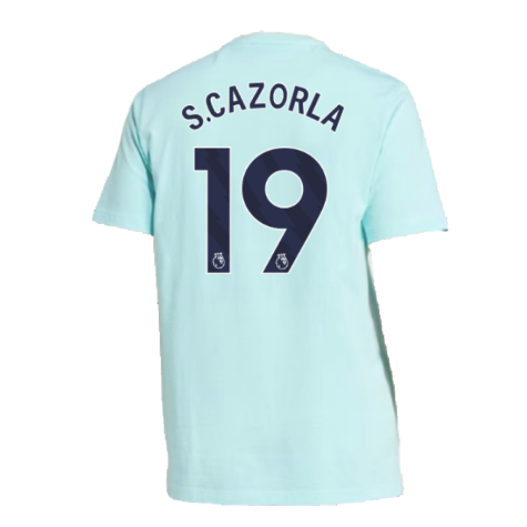 2024-2025 Arsenal Seasonal Tee (Clear Aqua) (S.Cazorla 19)