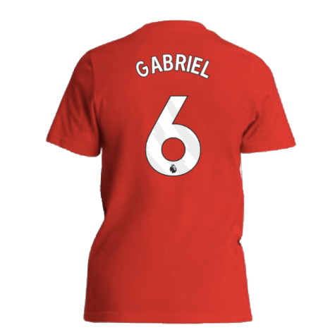 2024-2025 Arsenal Tee (Red) - Kids (Gabriel 6)