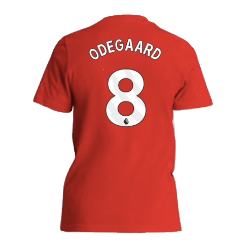 2024-2025 Arsenal Tee (Red) - Kids (Odegaard 8)