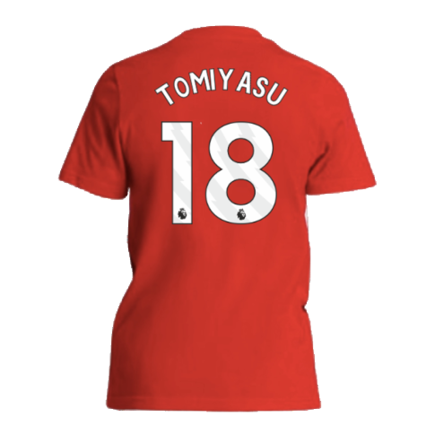 2024-2025 Arsenal Tee (Red) - Kids (Tomiyasu 18)