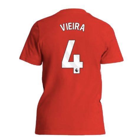 2024-2025 Arsenal Tee (Red) - Kids (Vieira 4)