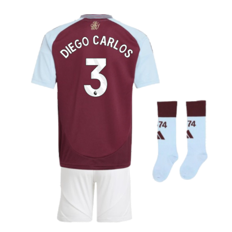 2024-2025 Aston Villa Home Mini Kit (Diego Carlos 3)