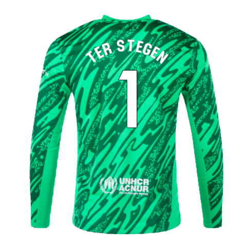 2024-2025 Barcelona Home Goalkeeper Shirt (Green) (Ter Stegen 1)