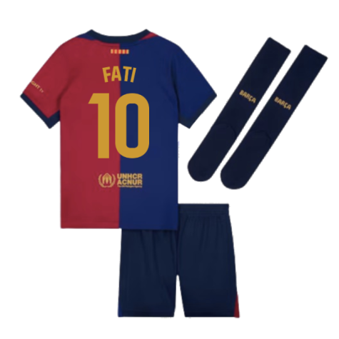 2024-2025 Barcelona Home Mini Kit (Fati 10)