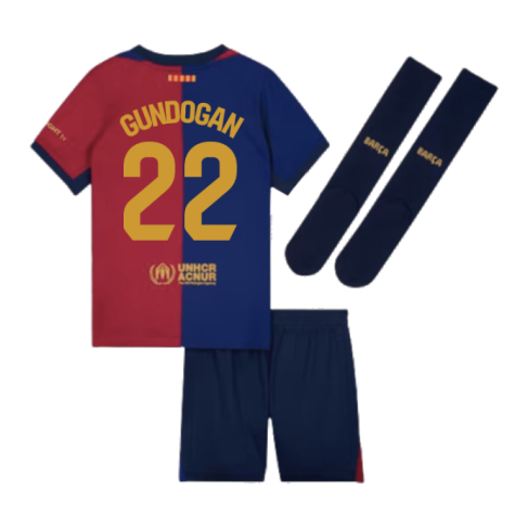 2024-2025 Barcelona Home Mini Kit (Gundogan 22)