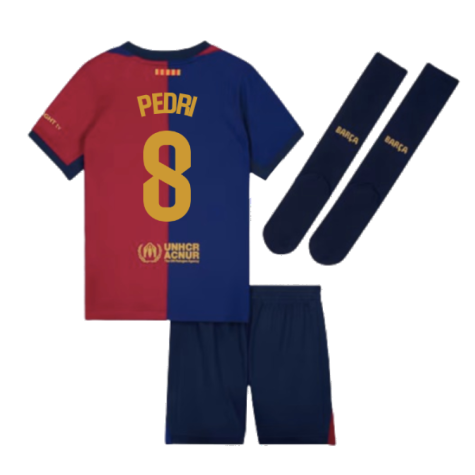 2024-2025 Barcelona Home Mini Kit (Pedri 8)