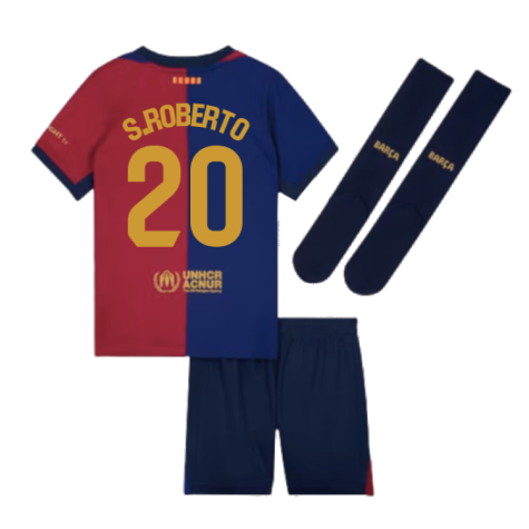 2024-2025 Barcelona Home Mini Kit (S.Roberto 20)