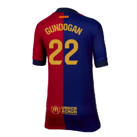 2024-2025 Barcelona Home Shirt (Kids) (Gundogan 22)