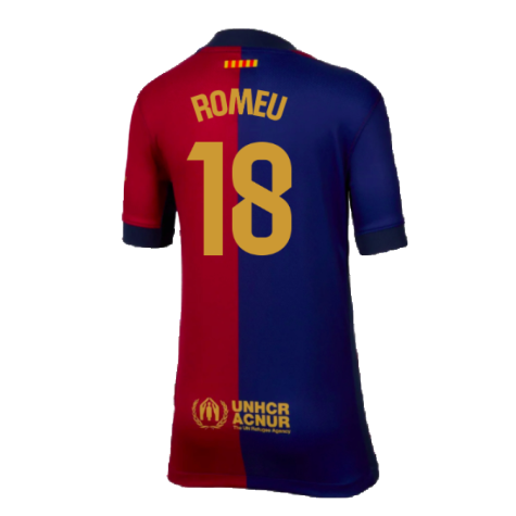 2024-2025 Barcelona Home Shirt (Kids) (Romeu 18)