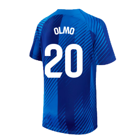 2024-2025 Barcelona Pre-Match Shirt (Blue) - Kids (Olmo 20)