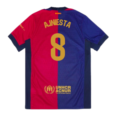 2024-2025 Barcelona Vapor Match Home Shirt (A.Iniesta 8)