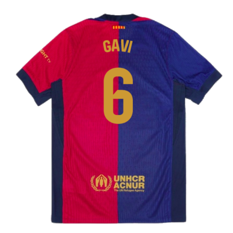 2024-2025 Barcelona Vapor Match Home Shirt (Gavi 6)