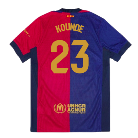 2024-2025 Barcelona Vapor Match Home Shirt (Kounde 23)