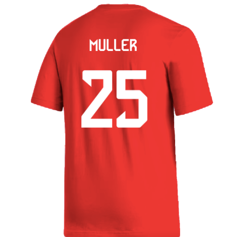 2024-2025 Bayern Munich DNA Tee (Red) (Muller 25)