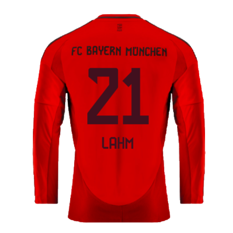 2024-2025 Bayern Munich Long Sleeve Home Shirt (Lahm 21)