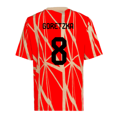 2024-2025 Bayern Munich Pre-Match Shirt (Red) - Kids (Goretzka 8)