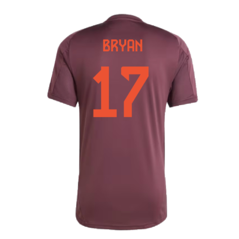 2024-2025 Bayern Munich Training Shirt (Shadow Maroon) (Bryan 17)