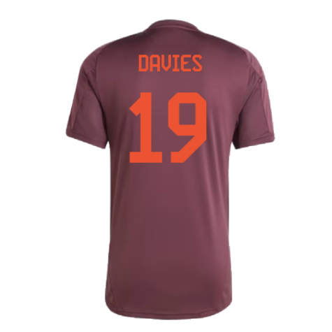 2024-2025 Bayern Munich Training Shirt (Shadow Maroon) (Davies 19)