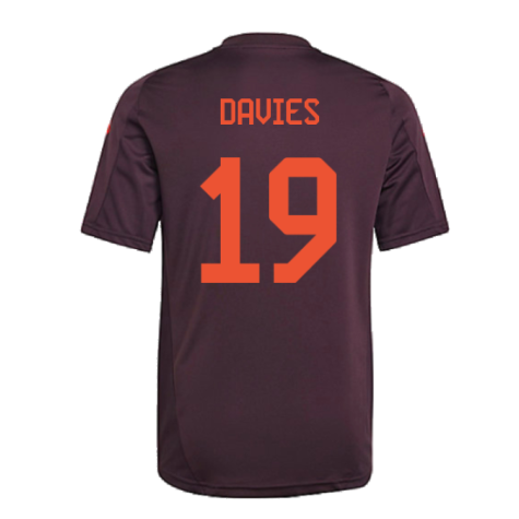 2024-2025 Bayern Munich Training Shirt (Shadow Maroon) - Kids (Davies 19)