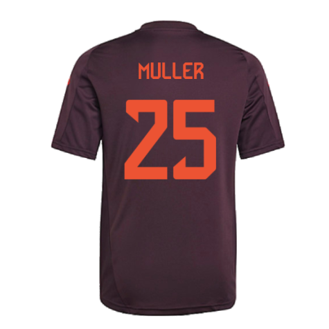 2024-2025 Bayern Munich Training Shirt (Shadow Maroon) - Kids (Muller 25)