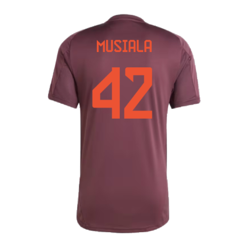 2024-2025 Bayern Munich Training Shirt (Shadow Maroon) (Musiala 42)