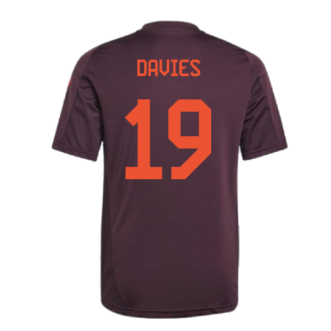 2024-2025 Bayern Munich Training Tee (Shadow Maroon) - Kids (Davies 19)